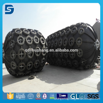 Yokohama type Rubber Pneumatic Marine Fender with Chain and Tyre Net